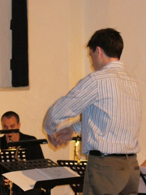 Djupstrom conducting my piece