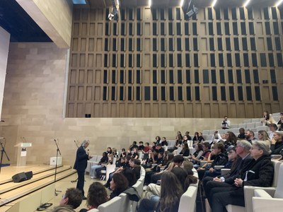 Pierre Antoine Gatier, head architect of historical monuments, presents the Eiffel Tower's 20th renovation project
