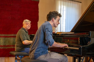 Avedis et Liam durant la master class publique © Francis Vauban