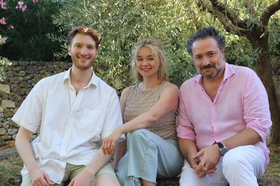 Jasper, Marite et leur professeur Götz Payer.JPG