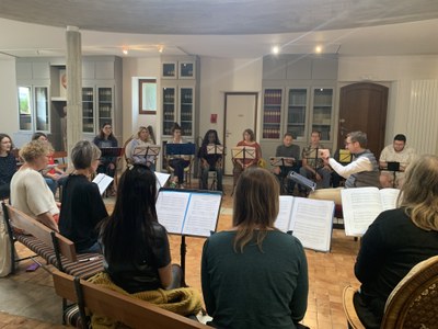 En répétition à l'Ellipse