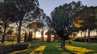 Le soleil couchant sur Villecroze